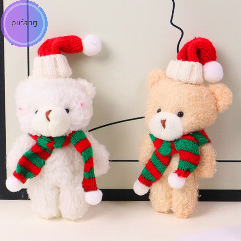 Gấu Bông teddy Mềm Mại Dễ Thương Treo Trang Trí Cây Thông Giáng Sinh vn