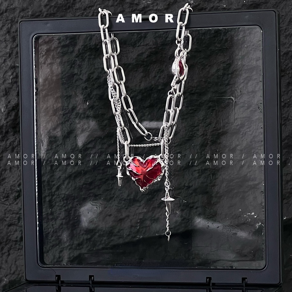 Vòng cổ Hiphop Đường Phố punk Nhỏ Thiết Kế Cao Cấp Lạnh Và Hợp Thời Trang Cho Nam Và Nữ imprisoning love hip hop