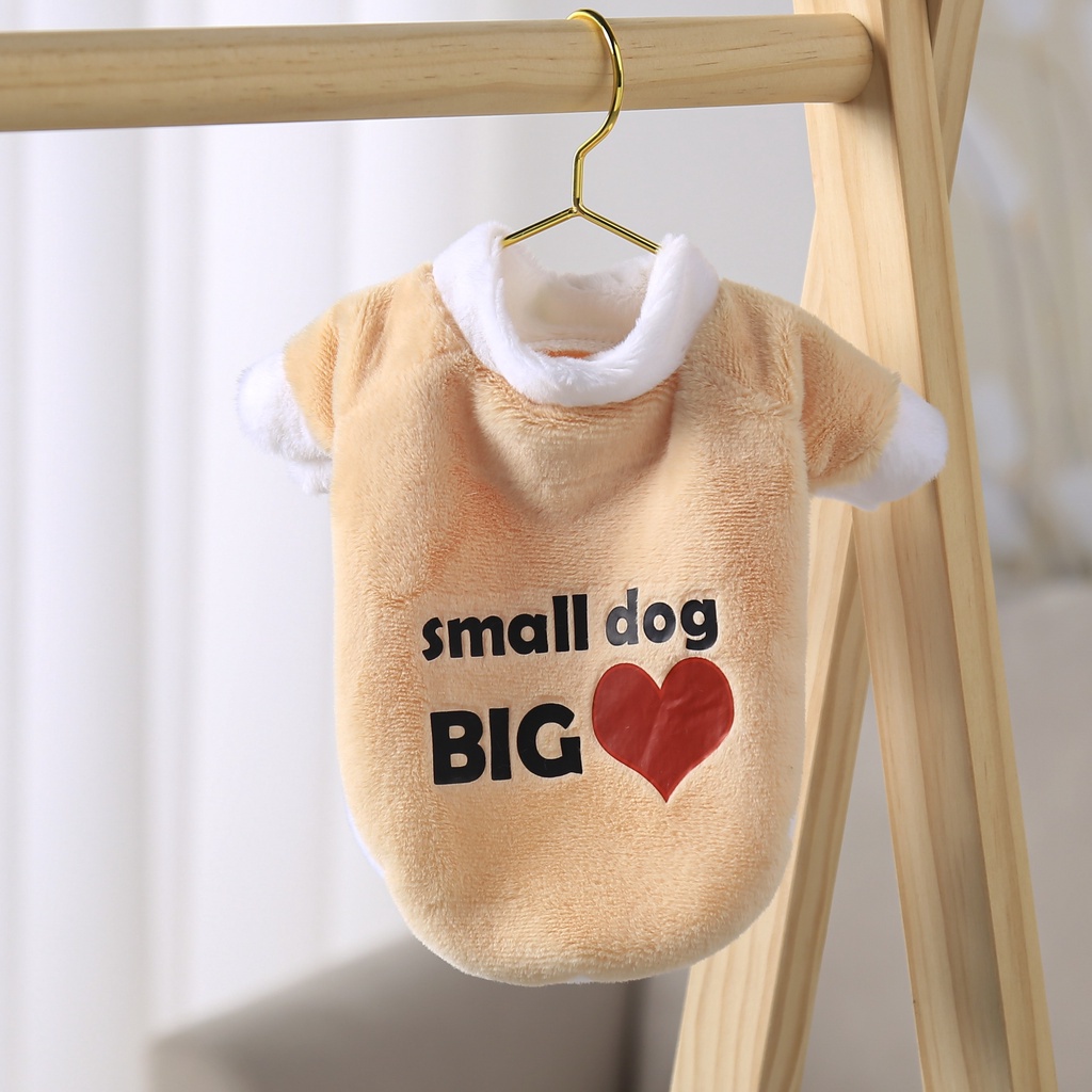 Áo Khoác Giữ Ấm Mùa Thu Đông Họa Tiết Trái Tim Dễ Thương Cho Thú Cưng