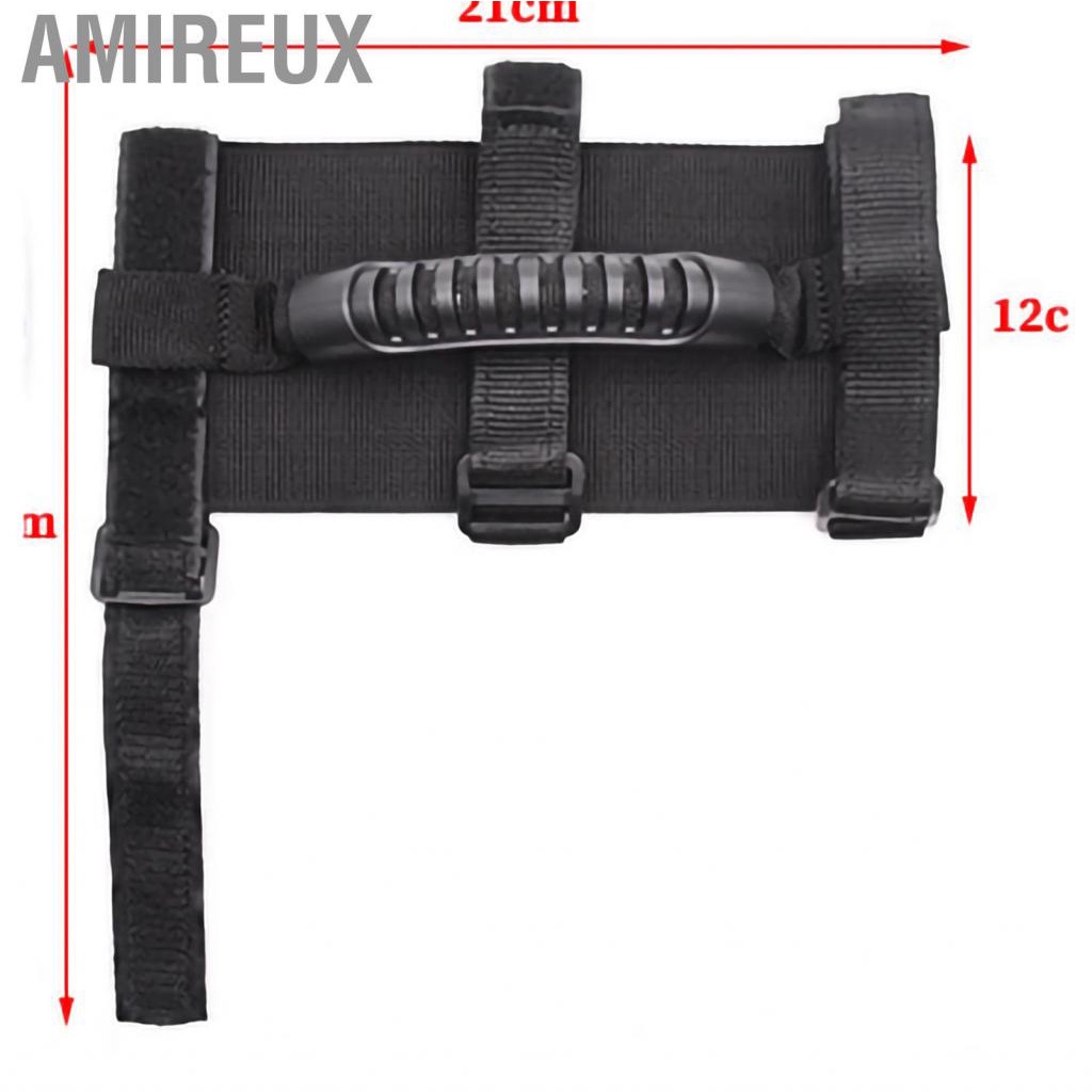 Amireux Roll Bar Top Grab Handle Ergonomic Design Comfortable Grip Strong Bearing Capacity Replacement for Wrangler