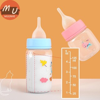 Bộ bình sữa mèo con mulinhe Puppy Cat Dog Bady Nước cho con bú Sữa sơ sinh Mèo uống tại nhà 60ml 125ml vn