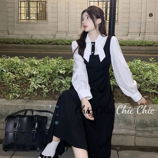 Chic Chic váy nữ Đầm Body Cho thời váy hàn quốc Dễ thương Cute Vintage WLQ23B020B 52Z231229