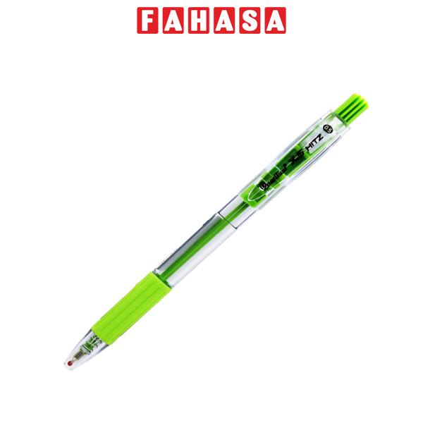 Bút Bi Quantum X5 HITZ 0.5 mm - Mực Xanh - Thân Bút Màu Xanh Lá