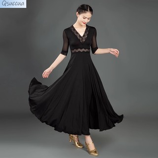 Đầm Khiêu Vũ Qsuccua Phối Ren Dành Cho Nữ