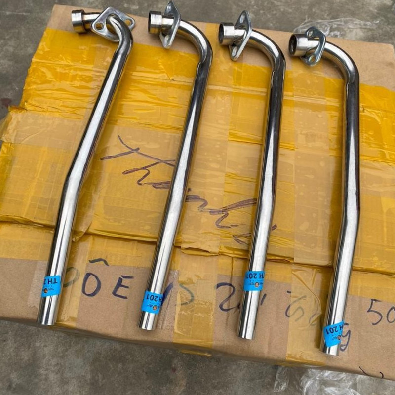 Cổ Pô Inox Zin (Size 22) Lắp Wave 110 Size Nhỏ - Lắp Bô 2543 - Chế Cổ Wave 110,  Phụ Tùng - Phụ Kiện