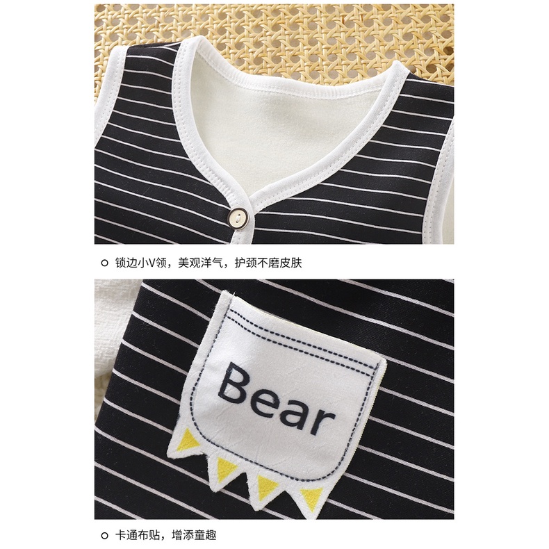 Áo Khoác cardigan Không Tay 60-120cm Thời Trang Thu Đông Cho Bé