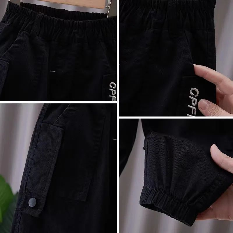 Quần Dài Vải cotton Thời Trang Xuân Thu Cho Bé Trai