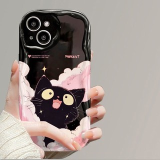Đen Ốp Điện Thoại Mềm Chống Rơi Hình Mèo Cho iphone 11 12 1314 pro max x xr xs max se 7 plus 8 plus