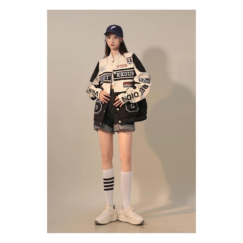 Áo Khoác Bóng Chày Phong Cách Mỹ Cổ Điển Thời Trang Xuân Thu Cho Nam Và Nữ