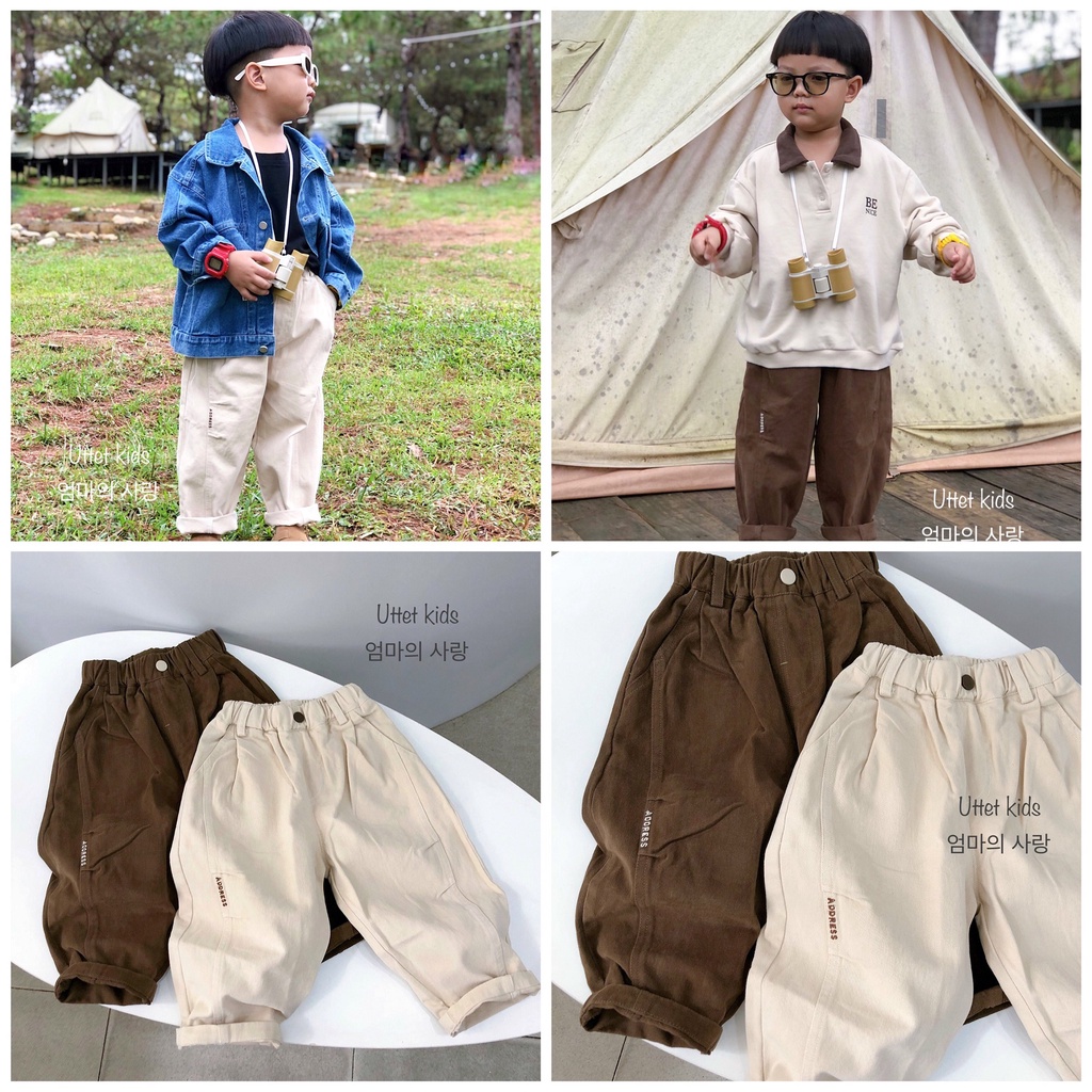 QUẦN KAKI BAGGY PHONG CÁCH HÀN QUỐC CHO BÉ GÁI VÀ BÉ TRAI  6370