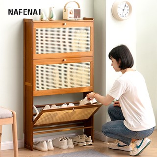 Tủ đựng giày NAFENAI cỡ lớn siêu mỏng tiết kiệm không gian