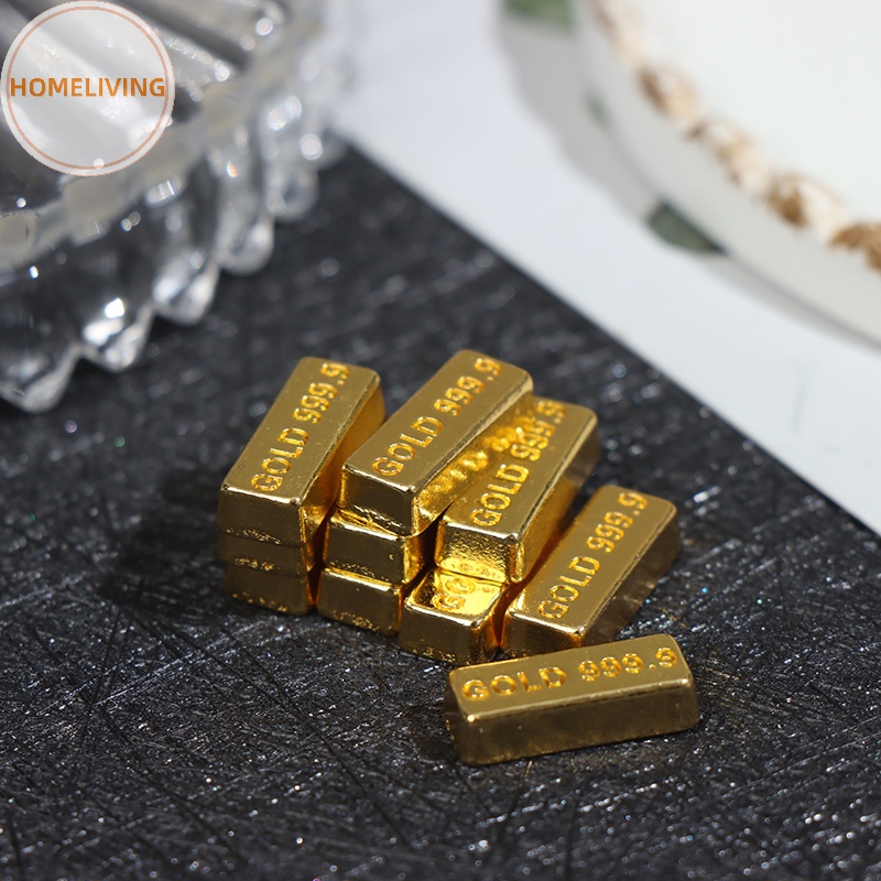 Set 10 Đồng Xu Vàng Mini Tỉ Lệ 1: 12 Trang Trí Nhà Búp Bê vn