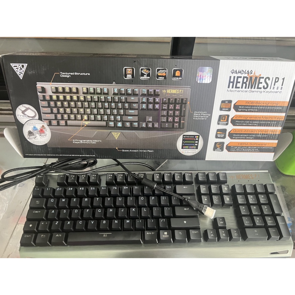Bàn phím cơ Gamdias Hermes P1 LED RGB - Mã hàng: SP002224 i | BigBuy360 - bigbuy360.vn
