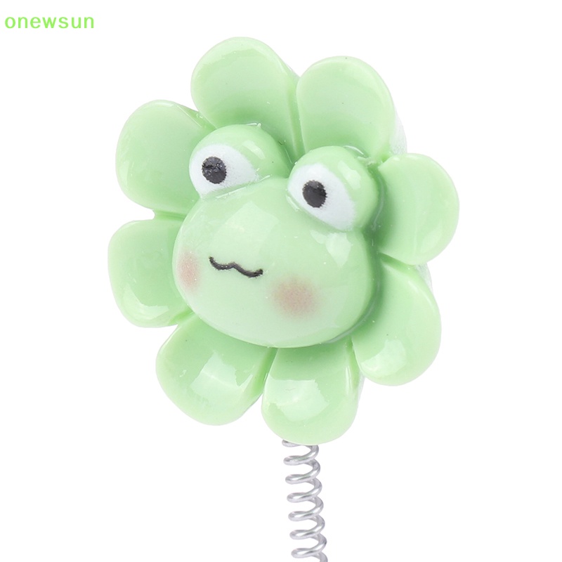 Bộ 5 Đồ Trang Trí Xe Hơi Hình Hoa Hoạt Hình Có Lò Xo Lắc Mới