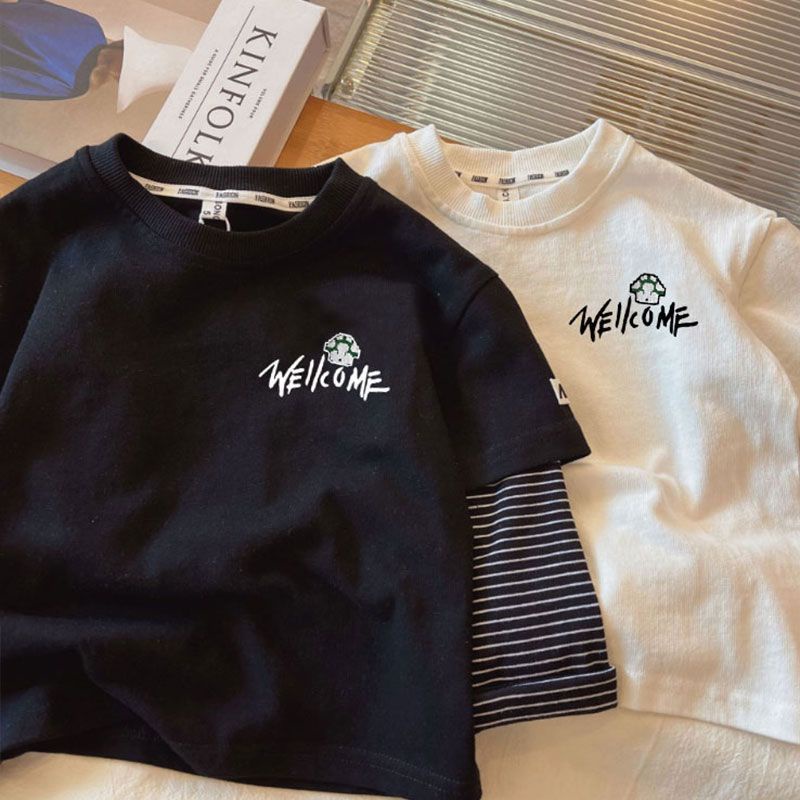 Áo Thun Tay Dài 100% cotton Phong Cách Hàn Quốc Dành Cho Nam