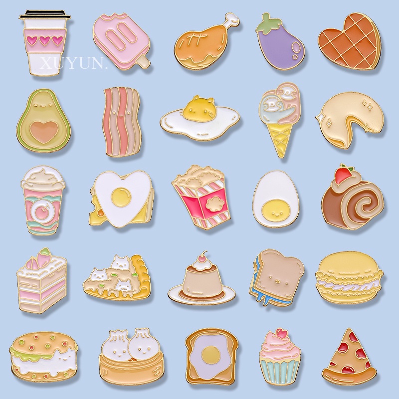 Ghim Cài Áo Kim Loại mini 50 Kiểu Dáng Hoạt Hình Dễ Thương Đa Ứng Dụng