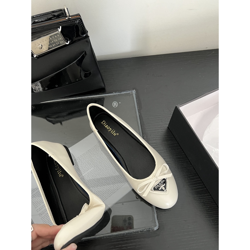 GiàY BúP Bê HìNh Tam GiáC ThắT Nơ Xinh XắN