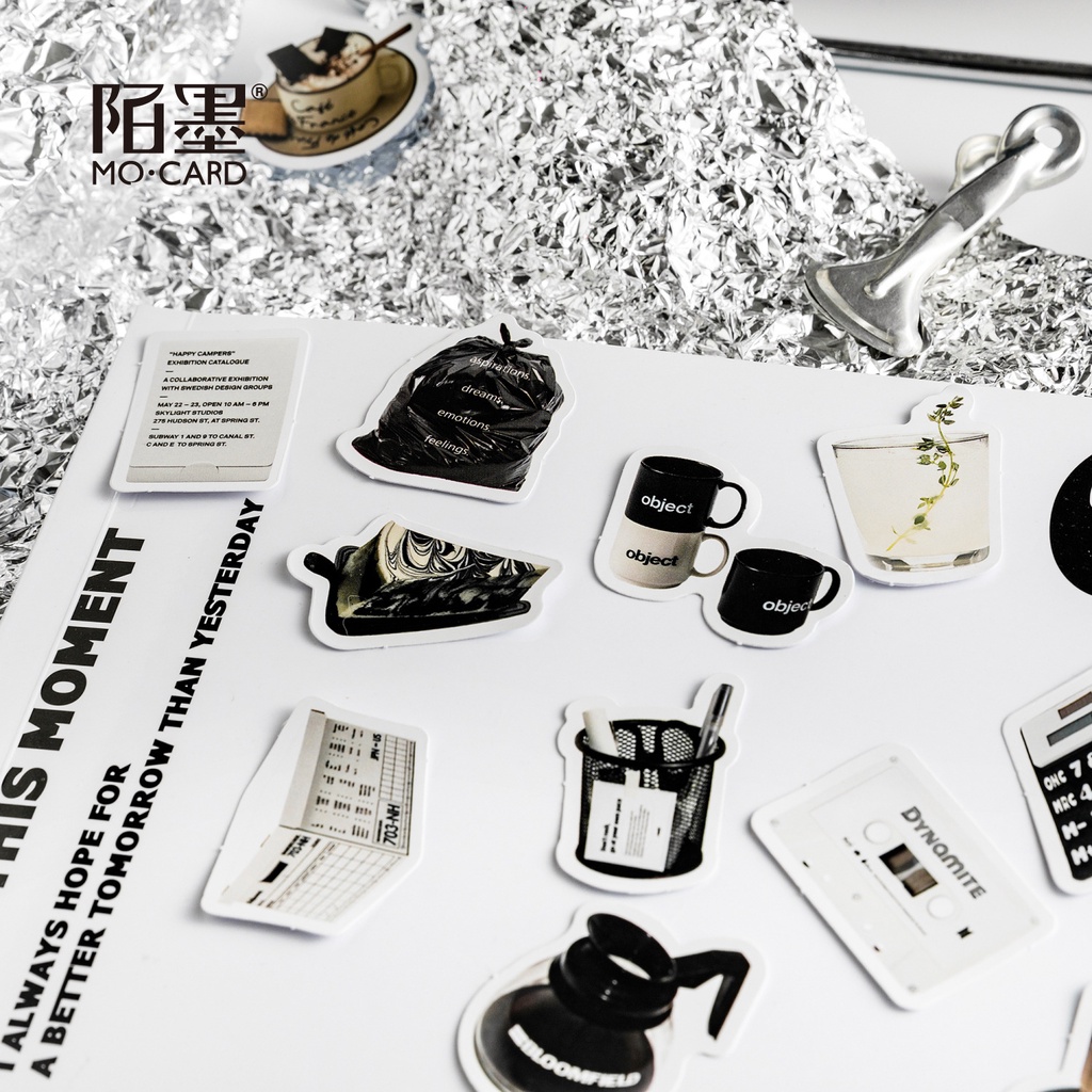 Stickers - Hộp 45 Nhãn Dán Không Trùng Nhau Fictionalism Trang Trí