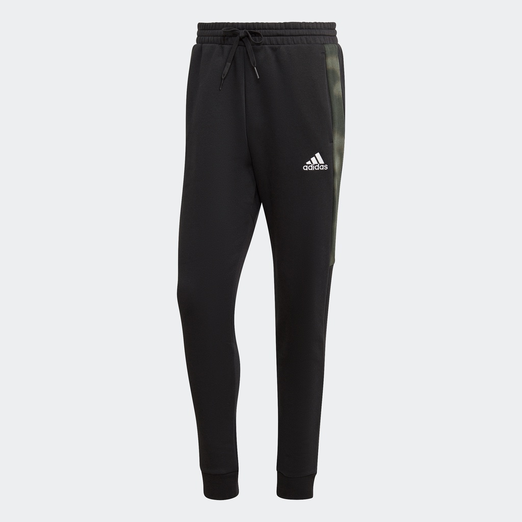 adidas Phong cách sống Quần Nỉ Họa Tiết Rằn Ri Essentials Nam Đen HL6929