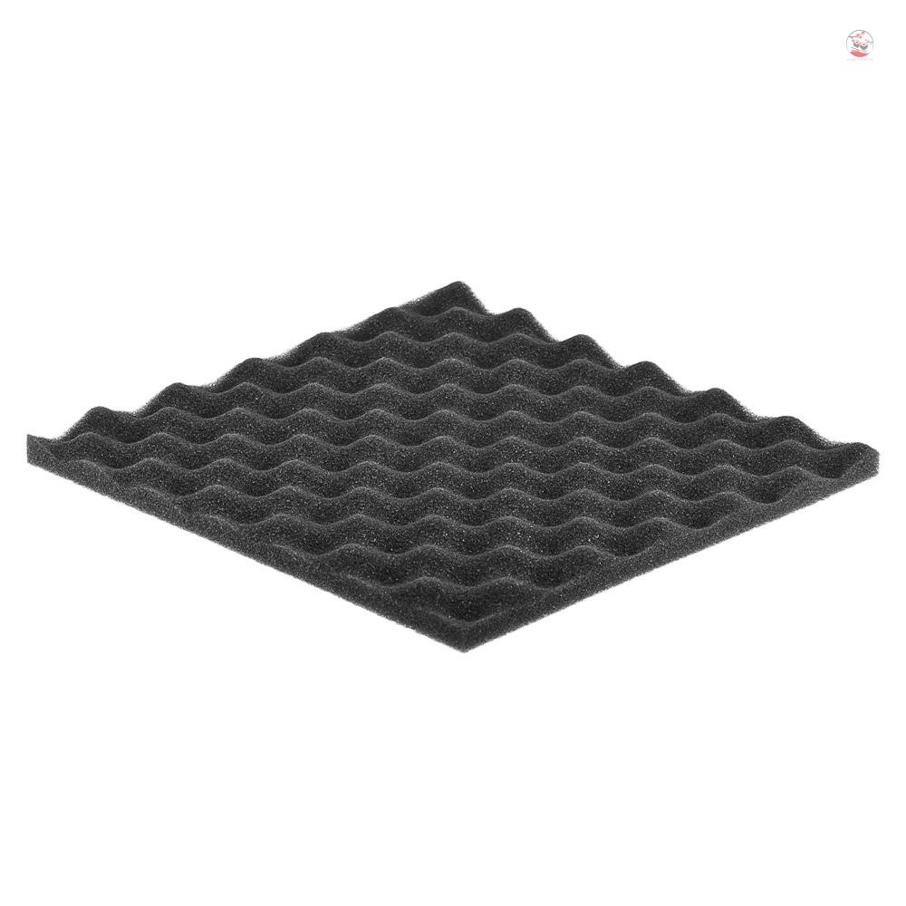 Set 36 Miếng Xốp Cách Âm 30 * 30cm / 12 * 12in Màu Xám Đậm Chuyên Dụng Cho Phòng Thu Âm
