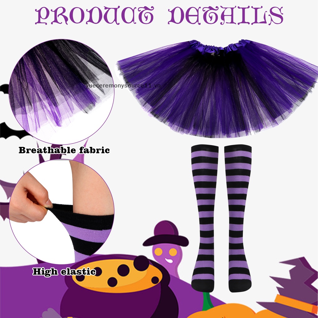 Bộ Trang Phục Hóa Trang Phù Thủy Màu Đen Cho Lễ halloween