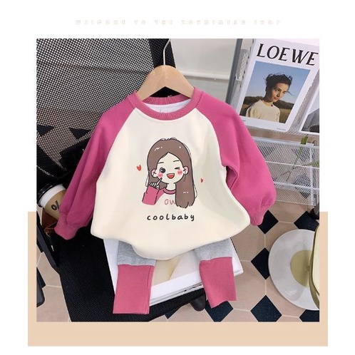 Bộ Đồ Thời Trang Mùa Thu Xinh Xắn Dành Cho Bé Gái