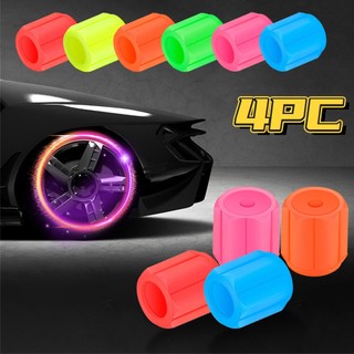 Set 1 / 4 Nắp Van Bánh Xe Phát Sáng Chống Bụi Thông Dụng Nắp Van Bánh Xe Hơi / Xe Máy Dạ Quang Thông Dụng