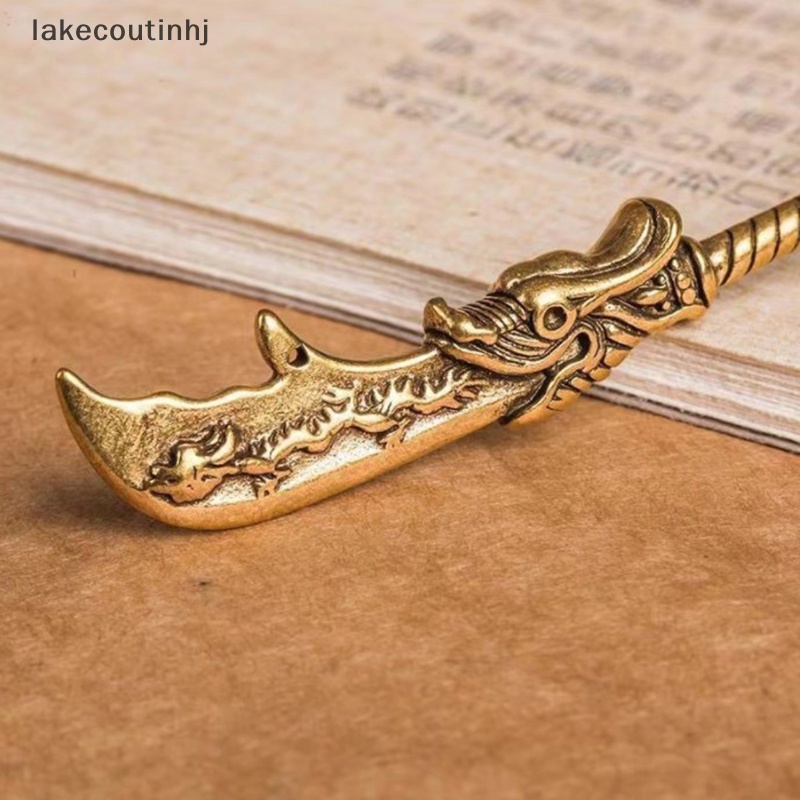 Lu Móc Khóa Xe Hơi Đồ Chơi Mô Hình Vũ Khí Lưỡi long Bằng Đồng Thau Cổ Điển