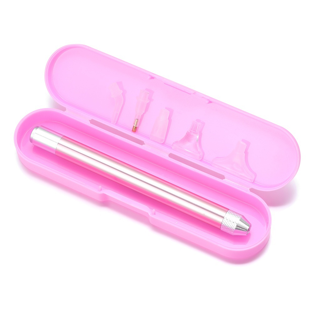 Set 6 Bút Khoan 5d Ánh Sáng Tự Làm Tranh Đính Đá Thủ Công