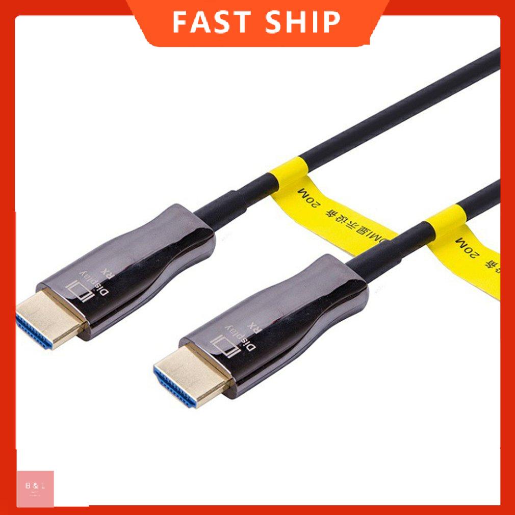 Cáp quang 20m Cáp dữ liệu sợi tương thích HDMI Hỗ trợ dây độ nét cao 2.0 4K@60hz BB Dây độ nét cao