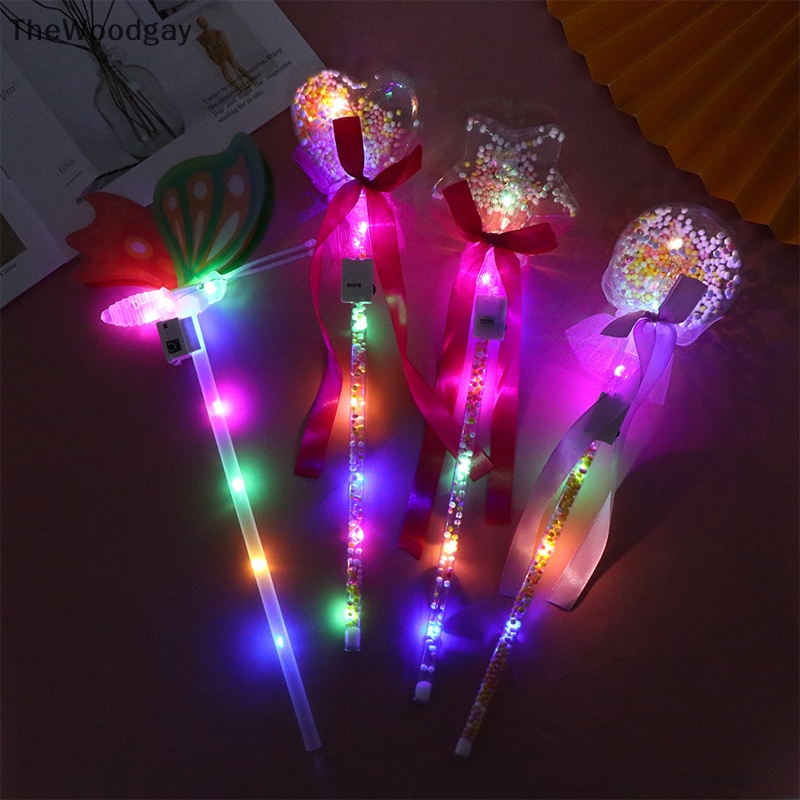 Thewoodgay 1 Gậy Phép Thuật Công Chúa Đũa Thần Phát Sáng Trong Bóng Tối Làm Quà Tặng Sinh Nhật Cho Bé Gái