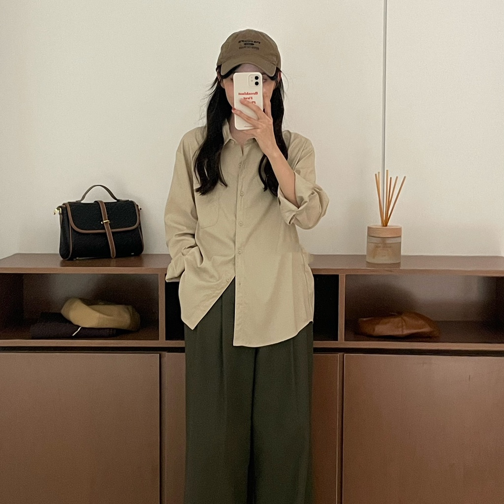 ✨Áo Sơ Mi Dài Tay Dáng Rộng Thiết Kế Mới Thoải Mái Thời Trang Dành Cho Mù