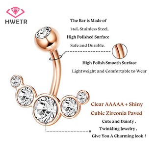 Khuyên Rốn Đính Đá zircon Mới