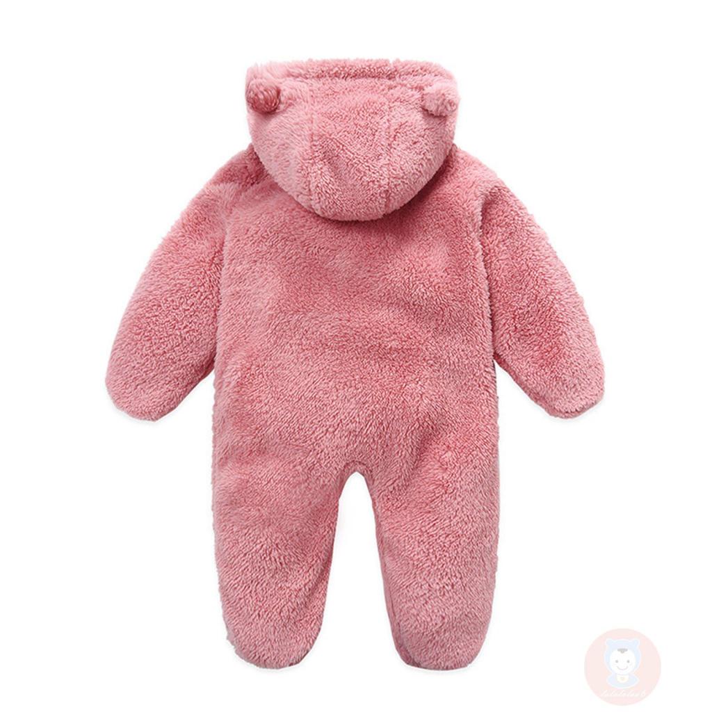 Bộ Áo Liền Quần Mùa Đông Tay Dài Có Mũ Trùm Và Khóa Kéo Cho Bé laa6-baby
