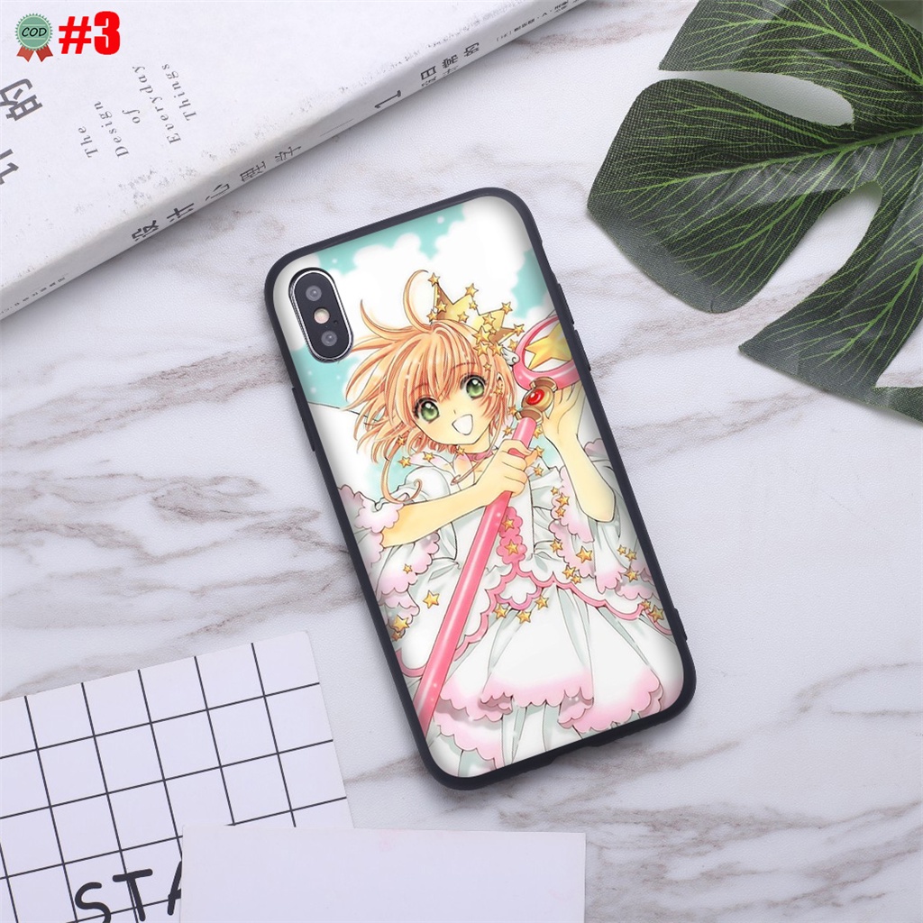 Ốp Điện Thoại Dẻo Họa Tiết Hoạt Hình Thủ Lĩnh Thẻ Bài sakura Cho iphone 15 15 pro max 15 plus y7