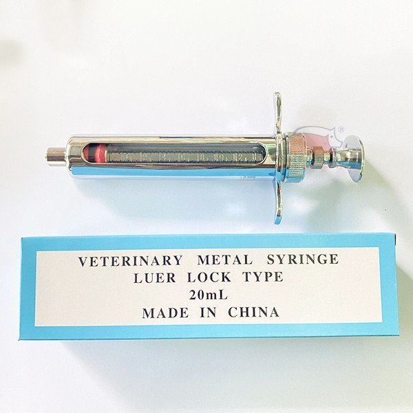 Xi lanh Inox, hợp kim mạ inox, sử dụng cho gia súc - 2 dung tích 10ml, 20ml