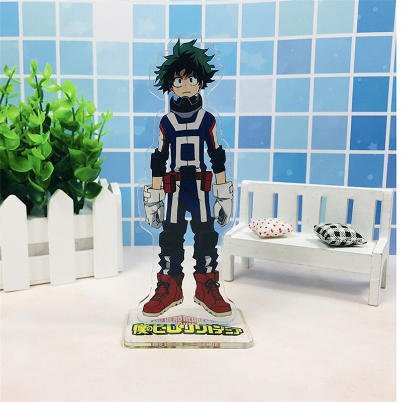 Hot Anime My Hero Academia Cosplay Midoriya Izuku Todoroki Shoto in hình nhân vật 2 mặt rõ nét Phụ kiện trang trí