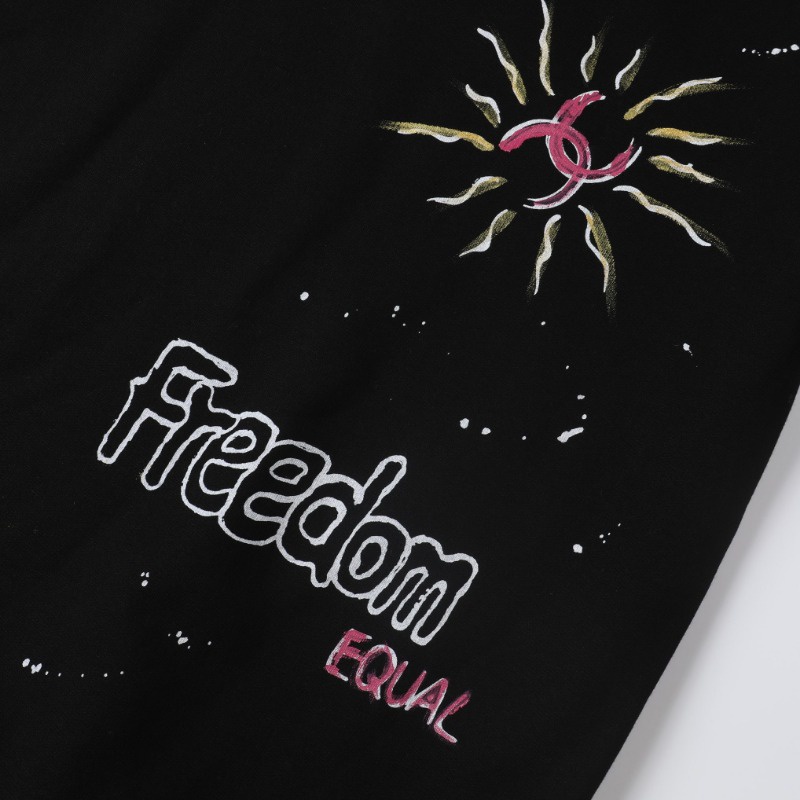 Áo hoodie Cổ Tròn Họa Tiết Vẽ Tay 23ss Thời Trang Cho Nam Nữ