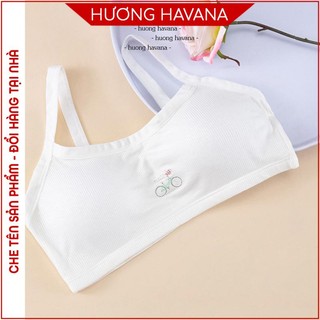 Áo bra học sinh có đệm ngực cotton tăm họa tiết xe đạp FLA624