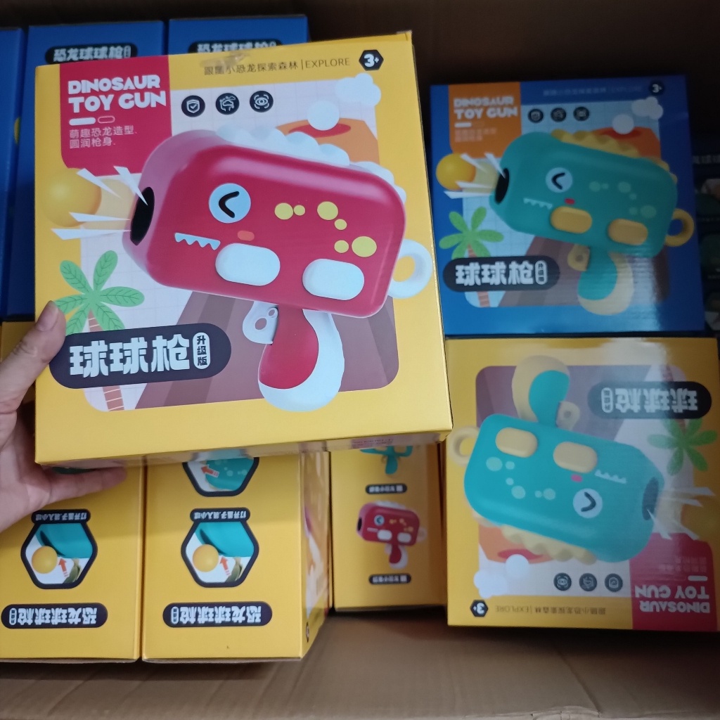 Súng bắn bóng dính, súng bắn bóng hình khủng long, Ném bóng dính cho bé yêu