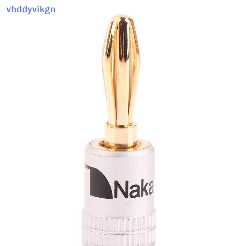 Vhdd Set 2 Phích Cắm Bắp Chuối 4mm Mạ Vàng Cho Dây Loa