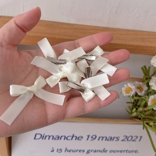 Vintage Small Ribbon Bowknot Hair Clip For Womens Girls Wedding Ribbon Hairpins
