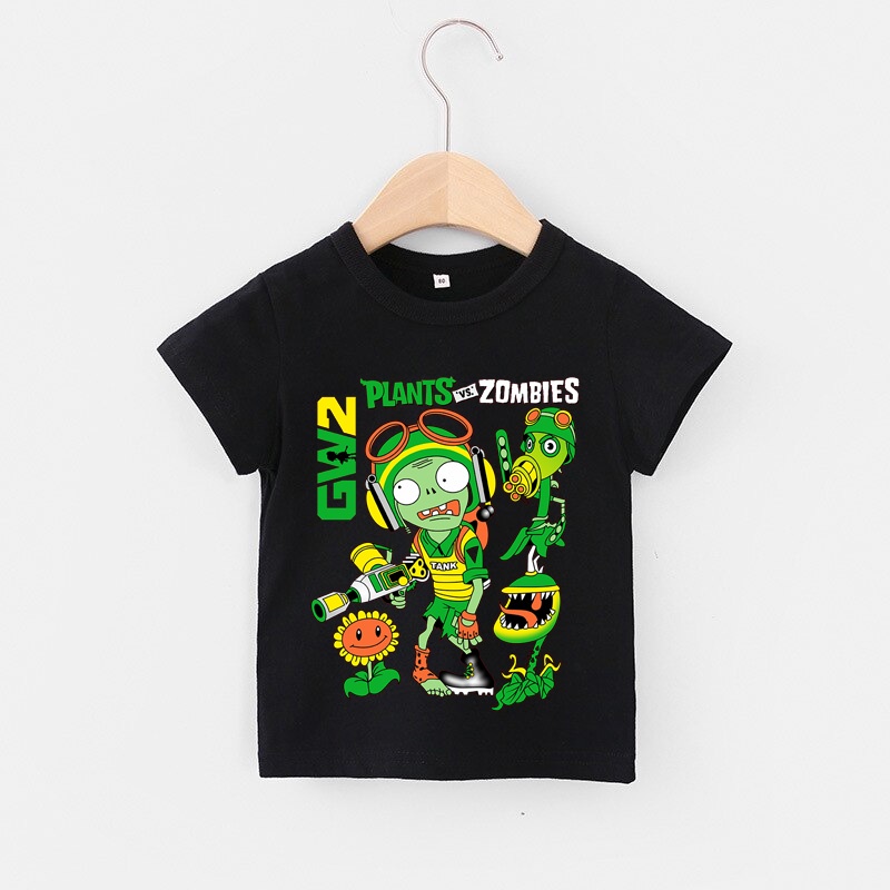 Áo thun trẻ em PLANT OF ZOMBIE ART 2, 8 màu áo, đầy đủ size có big size, áo thun cho bé Cotton, Màu khác nhắn shop