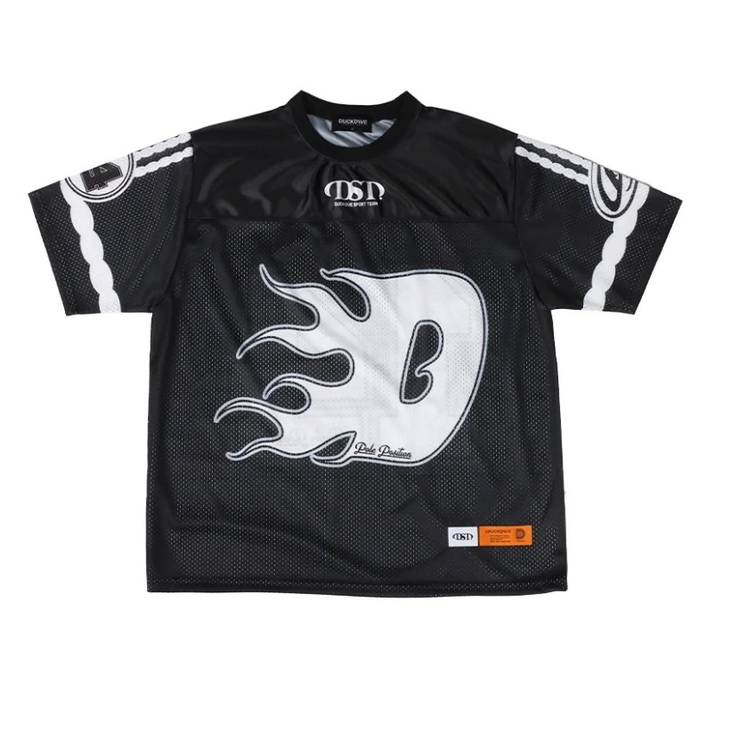 Fw 23 d Đua Xe Lưới Tay Ngắn Màu Đen