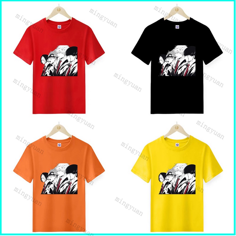 Áo Thun Unisex Cổ Tròn In Hình Mingyuan Mashle Magic and Muscles Heroes Màu Đen Xanh Dương Đỏ Vàng Cho Nam Và Nữ
