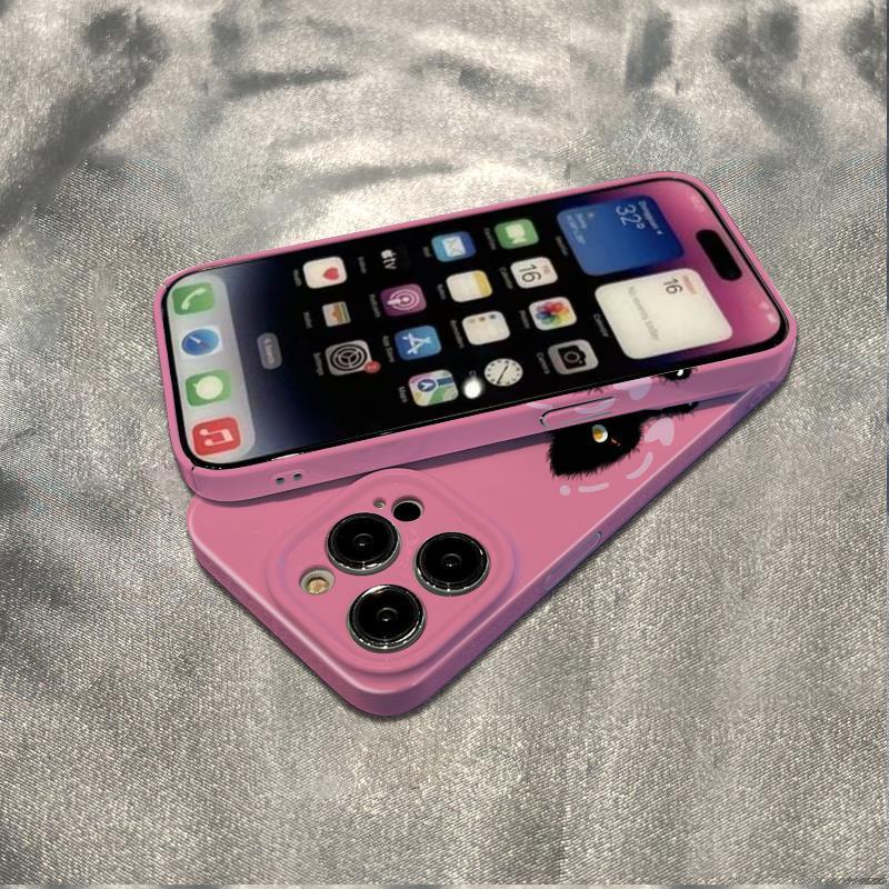 Ốp Điện Thoại Họa Tiết Chú Mèo Đen Dễ Thương Cho Iphone 15 14 13Pro 12 / 11 Xsmax xr / 7 / 8p