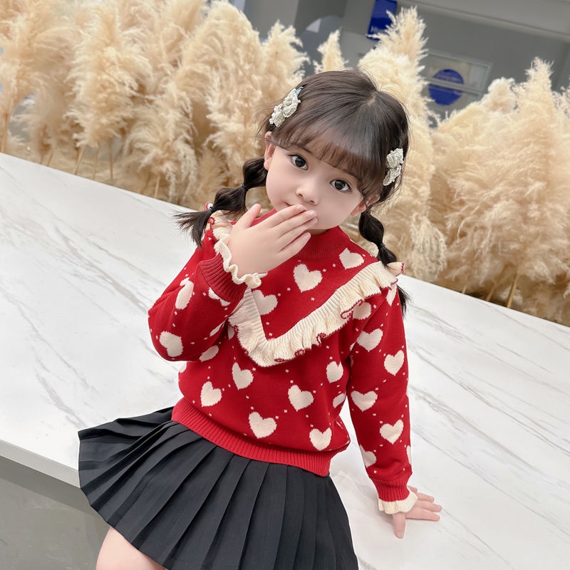 Áo sweater Chui Đầu Vải Nhung Họa Tiết Hoạt Hình Thời Trang Thu Đông Cho Bé Gái