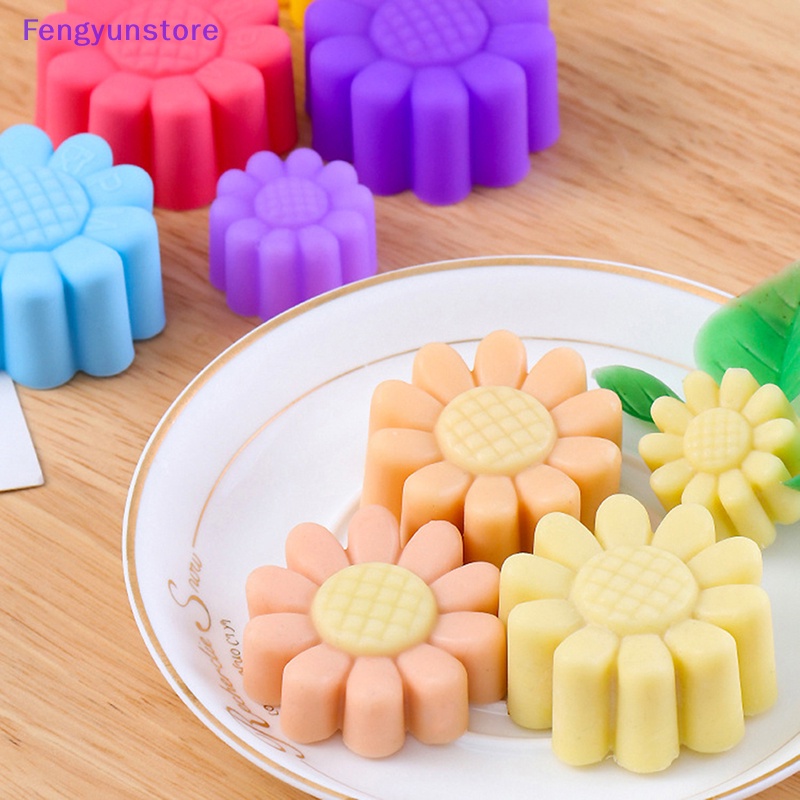Khuôn Silicon Làm Bánh cupcake Hình Hoa Xinh Xắn vn