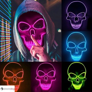 Skeleton light-emitting led terror halloween scary face mask photography dj mask