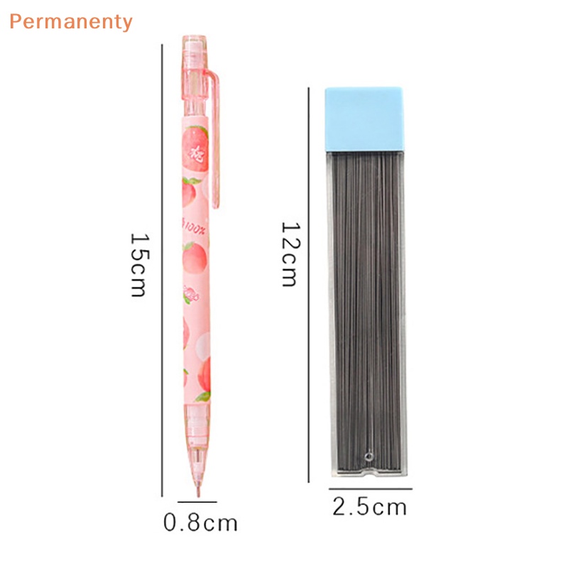 Bút Chì Dạng Nhấn Tự Động Hình Quả Đào Dễ Thương Sáng Tạo Không Mài Được Hoạt Động Cao Cấp